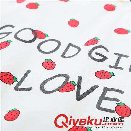 2015年6月新品 2015夏季短袖t恤女款 韓版時尚趣味水果中長款T恤阿里巴巴批發網