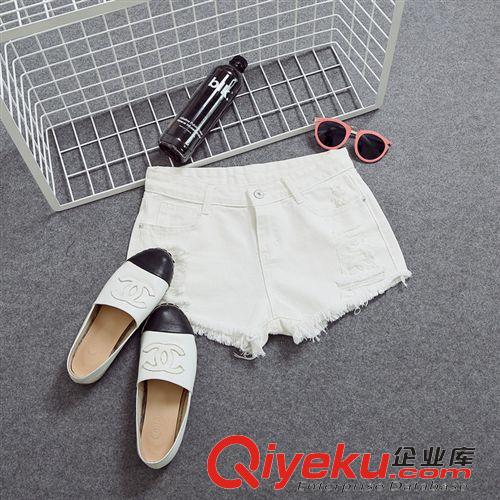 2015年4月新品 2015春裝新款女裝女褲韓版時尚破洞個性漆點修身顯瘦休閑牛仔短褲