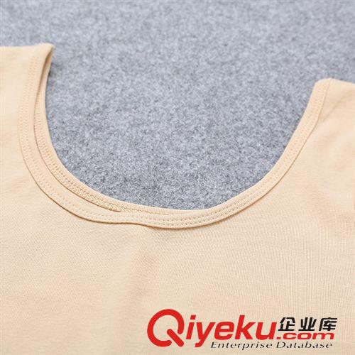 2015年4月新品 2015新款夏季女裝  簡潔純色U型彈力修身打底運動背心吊帶衫批發原始圖片2