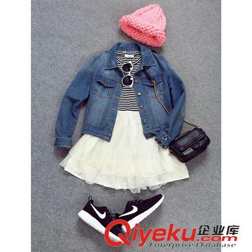 2015年3月新品 2015夏季新品牛仔褲女 純色九分牛仔小腳褲女 韓版牛仔褲女鉛筆褲