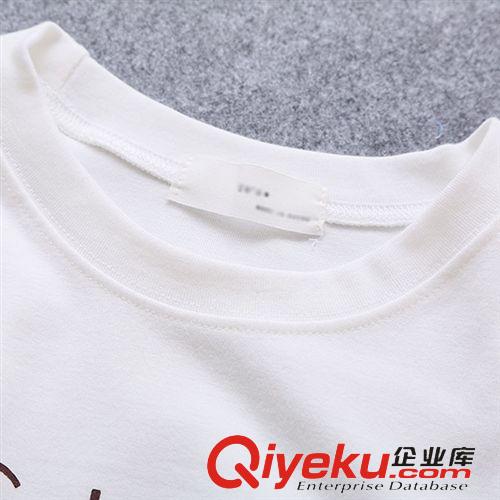2015年3月新品 2015春裝新款女裝寬松T恤 休閑字母短袖純棉t恤女打底衫 低價批發(fā)