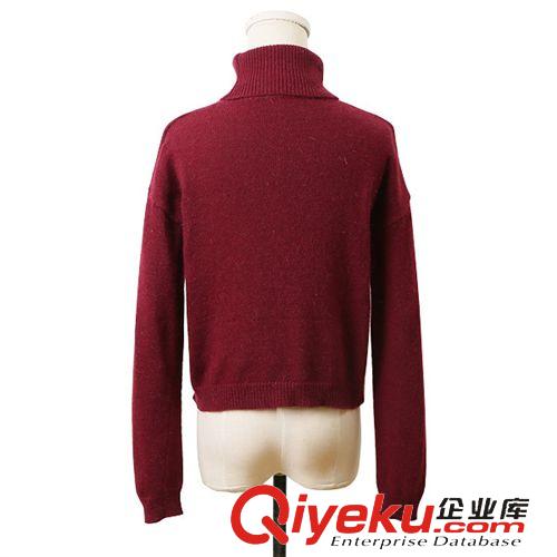 2015年1月新品 春裝新款女裝毛衣 韓版高領兔毛女式毛衣 純色修身短款針織毛衣