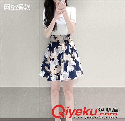連衣裙  2015春裝新款韓版女裝短袖蕾絲中長(zhǎng)款gd品牌連衣裙8052