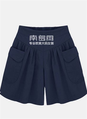 休閑褲、系列 2015夏新款歐美胖MM寬松短褲松緊腰大碼顯瘦百搭褲原始圖片3