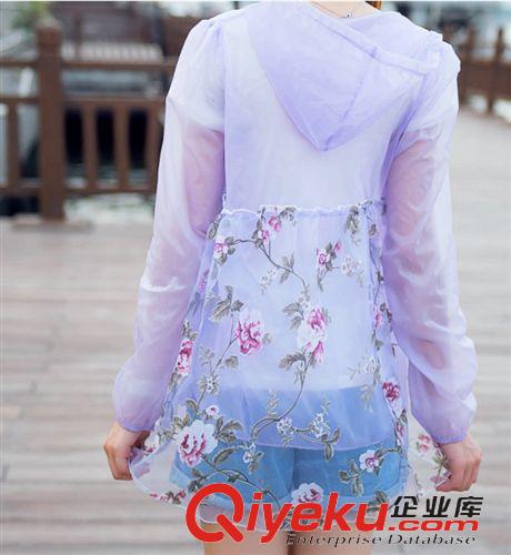外套、系列 2015夏季新款長袖開衫沙灘服防紫外線防曬衣zp薄外套女原始圖片3