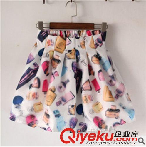 半身裙、系列 2015春夏季新款女裝3d印花短裙女 網紗大碼百搭蓬蓬半身短裙