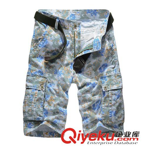 New!工裝短褲 男短褲2015夏季新款 復古小清新迷彩風男式休閑褲 全棉大碼5分褲