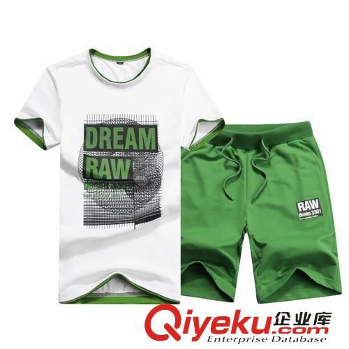 New!短袖套裝 男士夏季運(yùn)動(dòng)服 v領(lǐng)短袖t恤五分褲運(yùn)動(dòng)套裝 大碼休閑跑步運(yùn)動(dòng)裝男