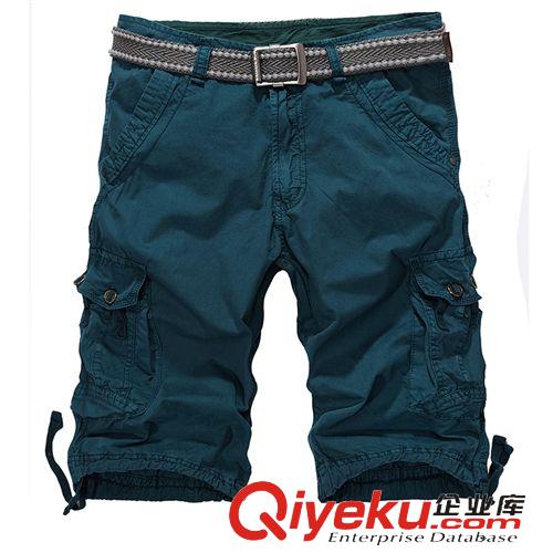 夏季短褲 外貿戶外工裝短褲男 男士休閑中褲五分褲 大碼多口袋男式工裝褲潮原始圖片3