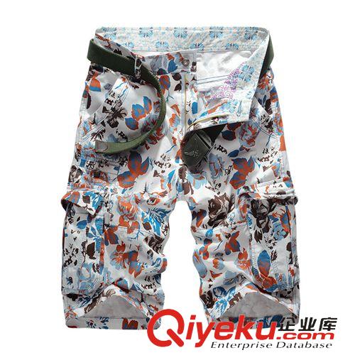 夏季短褲 廠家直銷品牌男式休閑褲 全棉大碼工裝短褲 多口袋迷彩休閑沙灘褲原始圖片3
