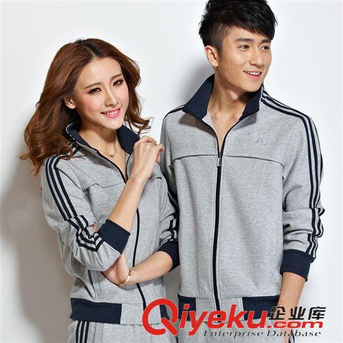 運(yùn)動(dòng)套裝 新款男式運(yùn)動(dòng)休閑套裝品牌春季運(yùn)動(dòng)服立領(lǐng)情侶款純棉長袖運(yùn)動(dòng)套裝原始圖片2