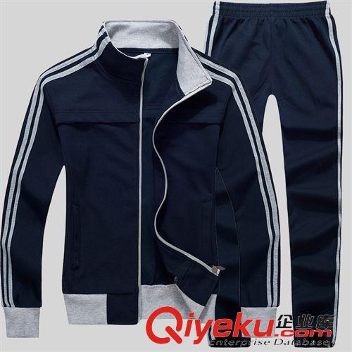 運(yùn)動(dòng)套裝 新款男式運(yùn)動(dòng)休閑套裝品牌春季運(yùn)動(dòng)服立領(lǐng)情侶款純棉長袖運(yùn)動(dòng)套裝原始圖片3