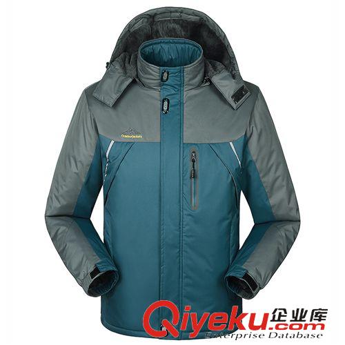 戶外沖鋒衣 男式加厚沖鋒衣棉衣  品牌大碼加絨登山服 防風(fēng)防水戶外秋冬外套原始圖片3