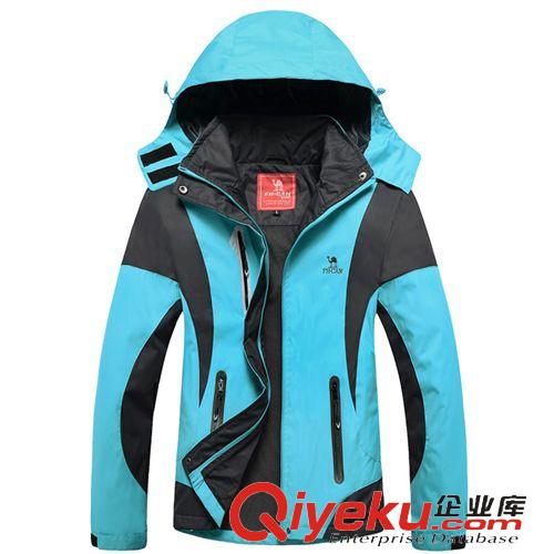 戶外沖鋒衣 2015春季新款沖鋒衣男女戶外運動外套登山服單層薄款沖鋒衣情侶裝原始圖片3