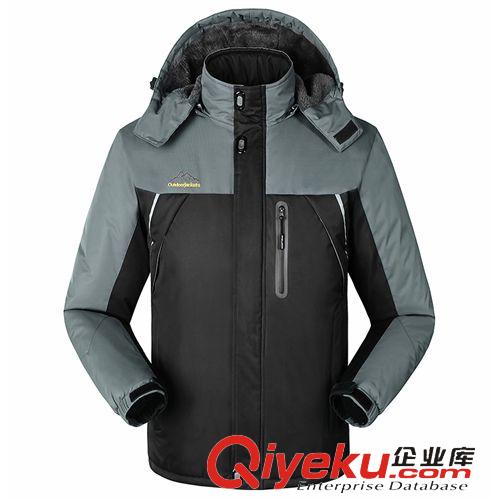戶外沖鋒衣 (帳期)男式加厚沖鋒衣棉衣  品牌大碼加絨登山服 防風(fēng)防水戶外原始圖片3