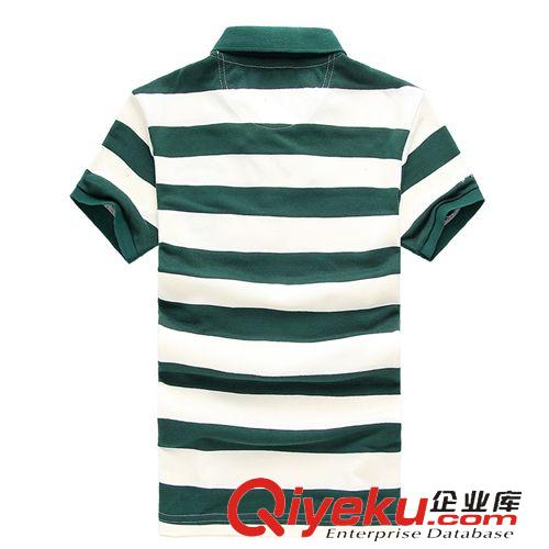 t恤 廠家直銷品牌男式翻領(lǐng)t恤 全棉男式t恤 條紋男士polo衫 男士t恤潮原始圖片2