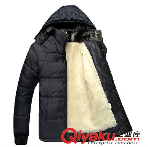 男式棉服 加厚毛絨內膽保暖大碼爸爸男裝冬裝外套棉服棉襖中老年棉衣男式