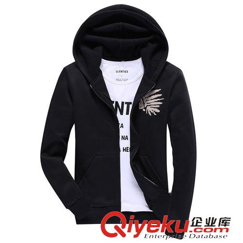 休閑衛(wèi)衣 男裝批發(fā) 時(shí)尚運(yùn)動休閑男式連帽衛(wèi)衣潮 純色簡約設(shè)計(jì)青少年外套男原始圖片3
