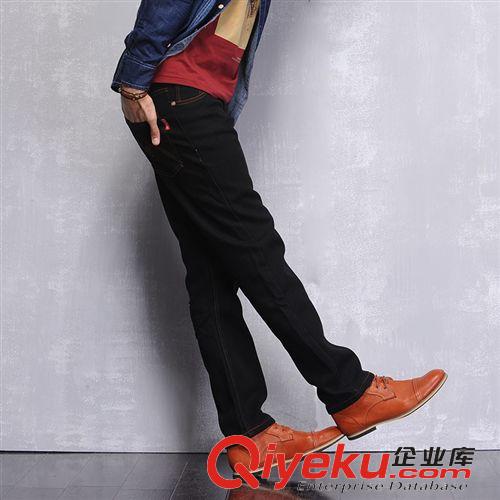 舒適男褲 2014冬季男裝新款加絨保暖牛仔褲男 時尚休閑男式御寒牛仔長褲潮