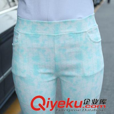 下裝 2015春夏韓版印花打底褲女外穿顯瘦彈力小腳鉛筆褲女薄款七分褲原始圖片2