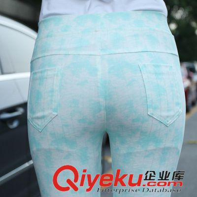 下裝 2015春夏韓版印花打底褲女外穿顯瘦彈力小腳鉛筆褲女薄款七分褲原始圖片3