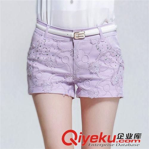 下裝 2015夏季新款韓版潮女式洗水超短牛仔短褲鑲鉆薄款顯瘦低腰女褲潮