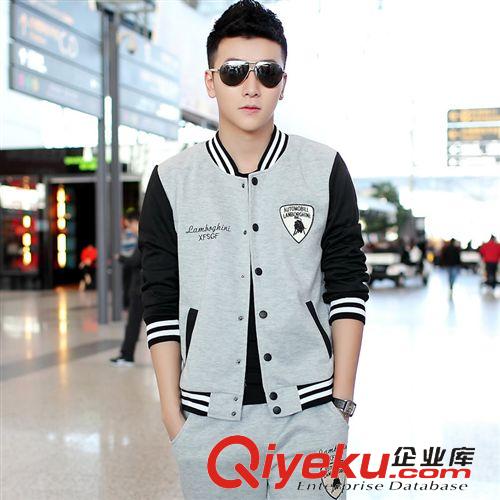 運(yùn)動(dòng)衛(wèi)衣套裝 {zx1}男士短袖套裝 蘭博基尼套裝 韓版修身T恤T201中褲套裝/P36