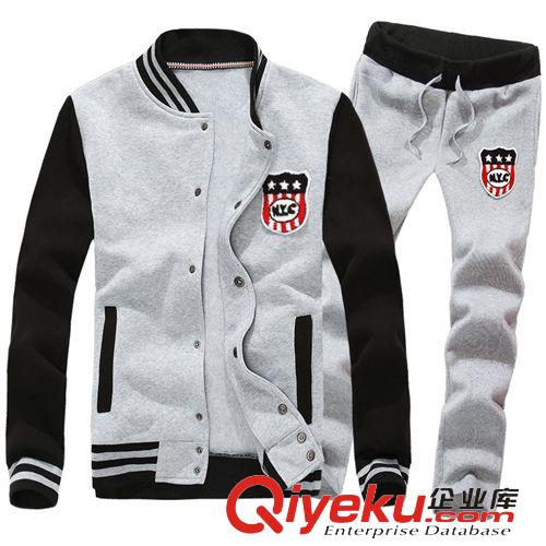 運動衛(wèi)衣套裝 2015情侶棒球衫衛(wèi)衣套裝班服潮牌原始圖片2