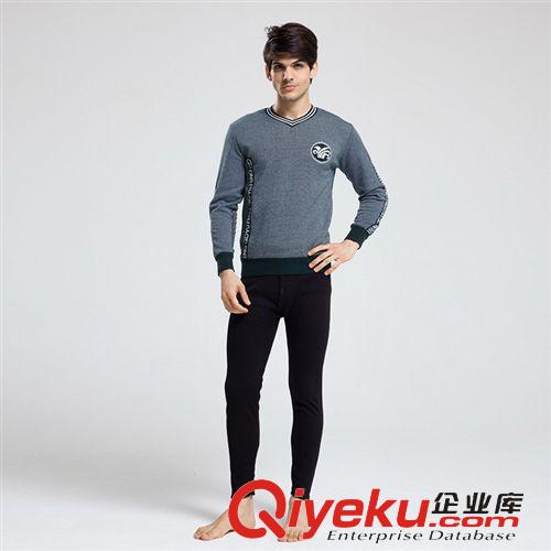 保暖內(nèi)衣套裝 2014男士全棉保暖內(nèi)衣套裝批發(fā)提花加絨加厚皮爾卡丹慈溪廠家原始圖片2
