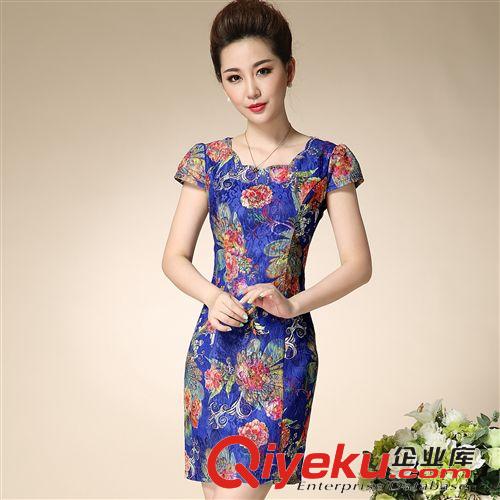 6月1期 實(shí)拍2015夏季女裝新款蕾絲旗袍連衣裙復(fù)古改良時(shí)尚修身優(yōu)雅旗袍裙原始圖片3