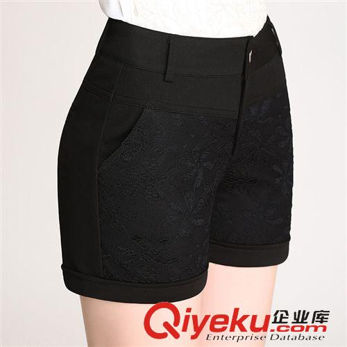 6月1期 實拍 短褲女夏季2015新款韓版時尚大碼蕾絲花朵休閑褲薄款熱褲潮原始圖片2