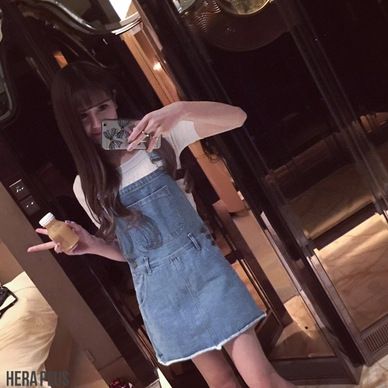 牛仔褲 休閑褲打底褲 2015春夏女裝新品韓版水洗學(xué)生牛仔背帶裙牛仔吊帶裙連衣裙
