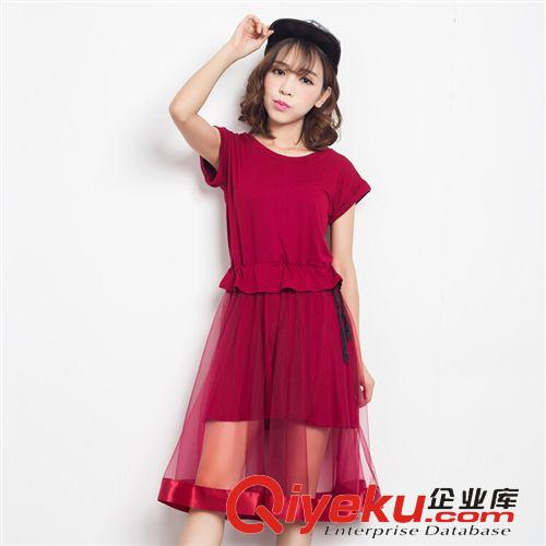 第五季新款 實拍 2015夏季新款甜美網紗兩層連衣裙伴娘裙禮服裙小清新原始圖片2