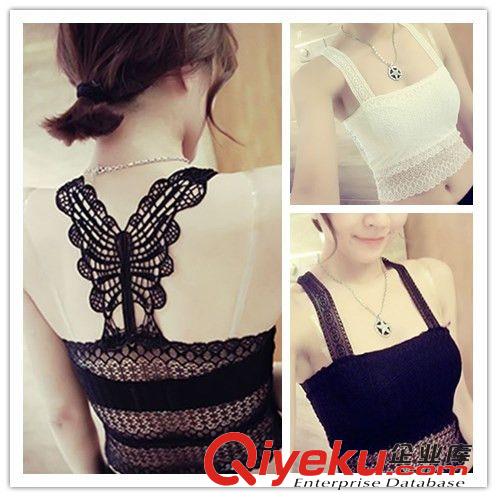 鎮(zhèn)店之寶 2015夏裝新款超性感內(nèi)搭吊帶背心品牌蝴蝶結(jié)蕾絲抹胸打底吊帶衫