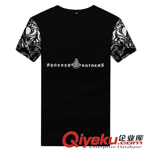 上裝 男士純棉短袖t恤2015夏季男裝圓領純棉印花體恤休閑半袖t恤批發