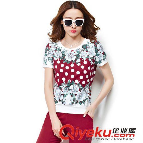 褲套裝 2015夏季新款短袖顯瘦運動服 女時尚拼接兩件套休閑套裝