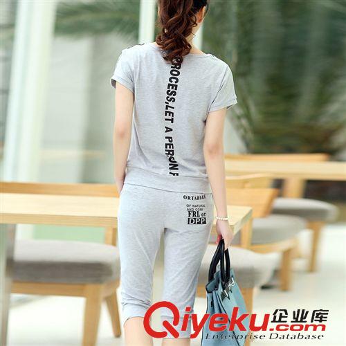 褲套裝 2015新品夏季休閑時尚套裝 運動套裝女夏 一件女裝代發原始圖片3