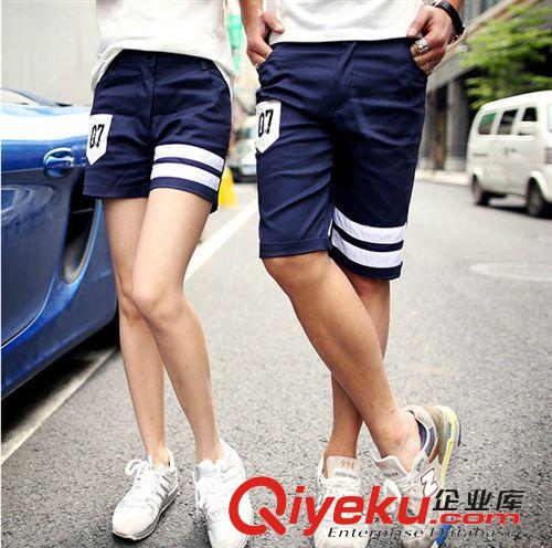 休閑褲 2015數(shù)字短褲女男情侶五分沙灘褲休閑運動學(xué)生班服旅游團(tuán)服07原始圖片2