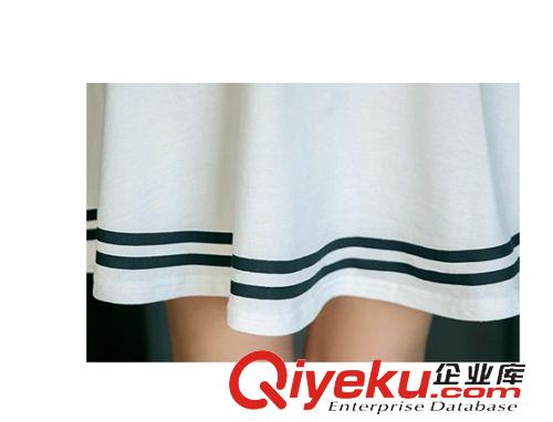 2015.4.12新款 2015韓版夏裝新款女裝短袖圓領(lǐng)T恤上衣學(xué)院風(fēng)短裙兩件套連衣裙原始圖片3
