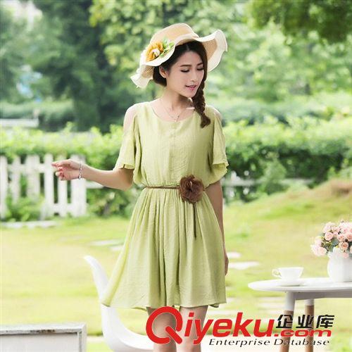 2015.5.24新款 2015現(xiàn)貨夏季薄款棉麻連衣裙中長(zhǎng)款文藝小清新森女系寬松裙子原始圖片3