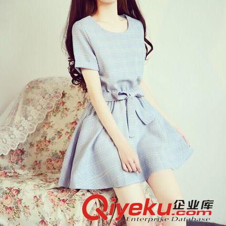 2015.5.24新款 2015夏季新款韓版印花雪紡連衣裙 兩件套歐根紗裙子套裝女