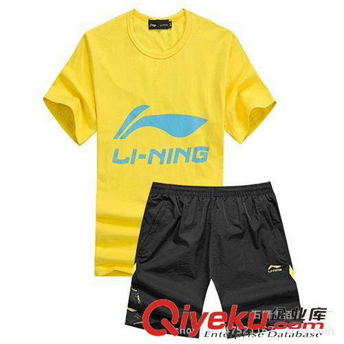 運動休閑褲 2015夏季新款短袖男女休閑運動T恤衫 POLO套裝情侶記外裝純棉t恤原始圖片3