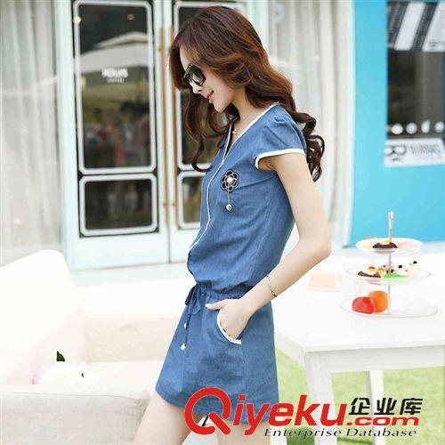  4月24日上新 2015夏季新款韓版性感修身女裝后背交叉蝴蝶結(jié)露背時尚無袖連衣裙