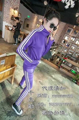 2015年06月 2015春季新款時(shí)尚三杠休閑套裝新款拉鏈運(yùn)動(dòng)服學(xué)生校服女裝修身原始圖片3