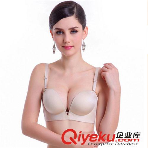 無痕文胸 一件代發(fā)NB一片式無痕聚攏調(diào)整型文胸女性感加厚內(nèi)衣套裝含內(nèi)褲原始圖片3