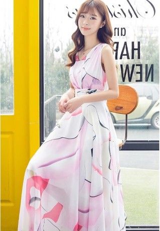 連衣裙 2015 夏季新款 性感女神波西米亞 碎花 吊帶深V低胸 沙灘中長裙