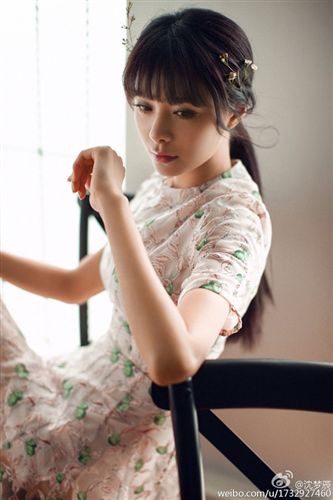 連衣裙 2015夏季新款沈夢辰同款夏新立體爛花小清新仙女兒短袖花朵連衣裙