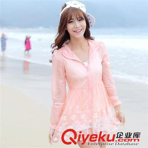 防曬衣 2015時(shí)尚韓版夏季防曬衣女長(zhǎng)袖 長(zhǎng)款蕾絲防曬衫大碼防紫外線外套