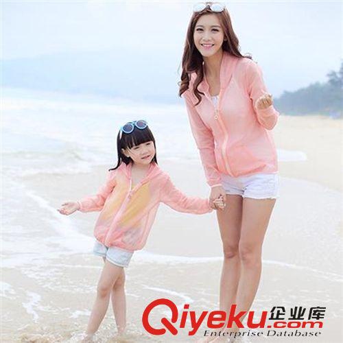 防曬衣 2015女童親子裝夏裝防曬衣 女甜美長袖防紫外線短款防曬服短外套原始圖片3