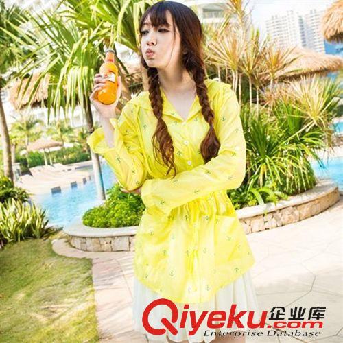 防曬衣 2015時尚甜美長袖透明防曬衣沙灘防紫外線短外套女裝防曬衣爆款原始圖片2